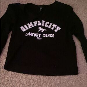 black cropped long sleeve